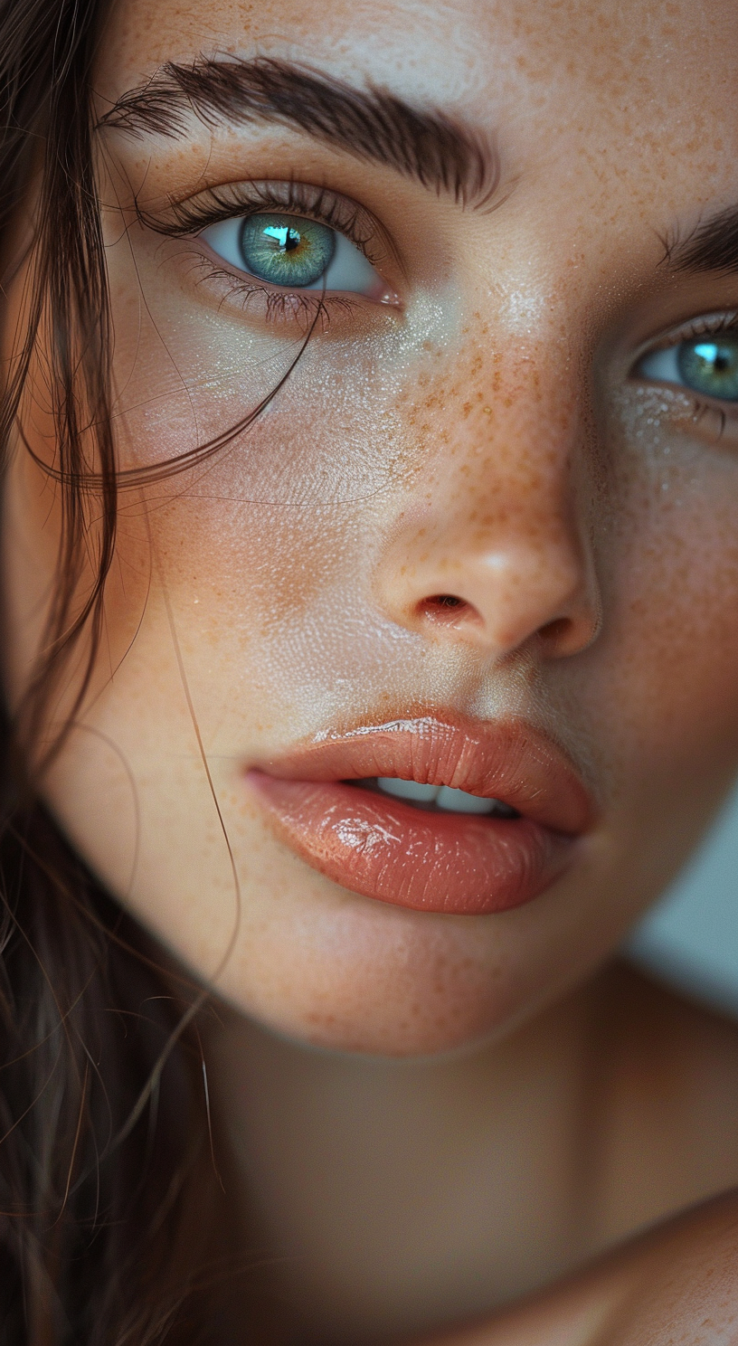 midjourney 6 close up of a stunning fashion model ultra realistic portrait shot on a sony a7iii high