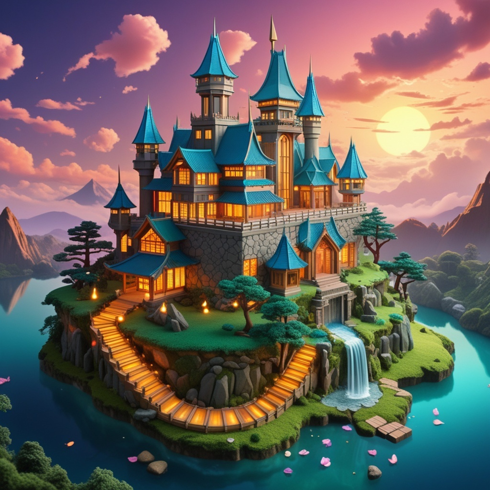 Prompt: Unfazed origami style - XL SDXL v2.0, intricate image, fantastic small origami paper folded castle in origami art style, background fairy tail landscape of an unknown enchanted land. origami art, origami style, Japanese paper folded art, mystic, marvelous, fantasy, highly detailed, sharp focus, colorful, vibrant colors, best quality, high resolution, cozy outdoor lighting, 8K.