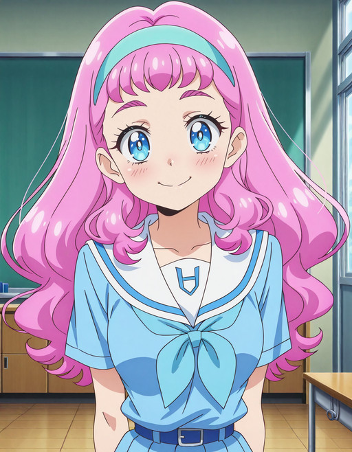 anime screencap,solo,1girl,lauralamer,lauraschool,smile, looking at viewer, medium breasts,<lora:lauralamer_IL:0.8>
high definition,amazing quality,best quality,very aesthetic,masterpiece,absurdres,