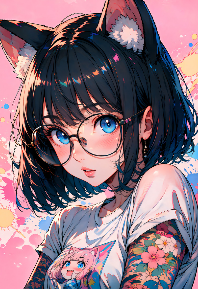 masterpiece, best quality, score_9, score_8_up, score_7_up, safe, newest, highres, absurdres, 1girl, cat girl,