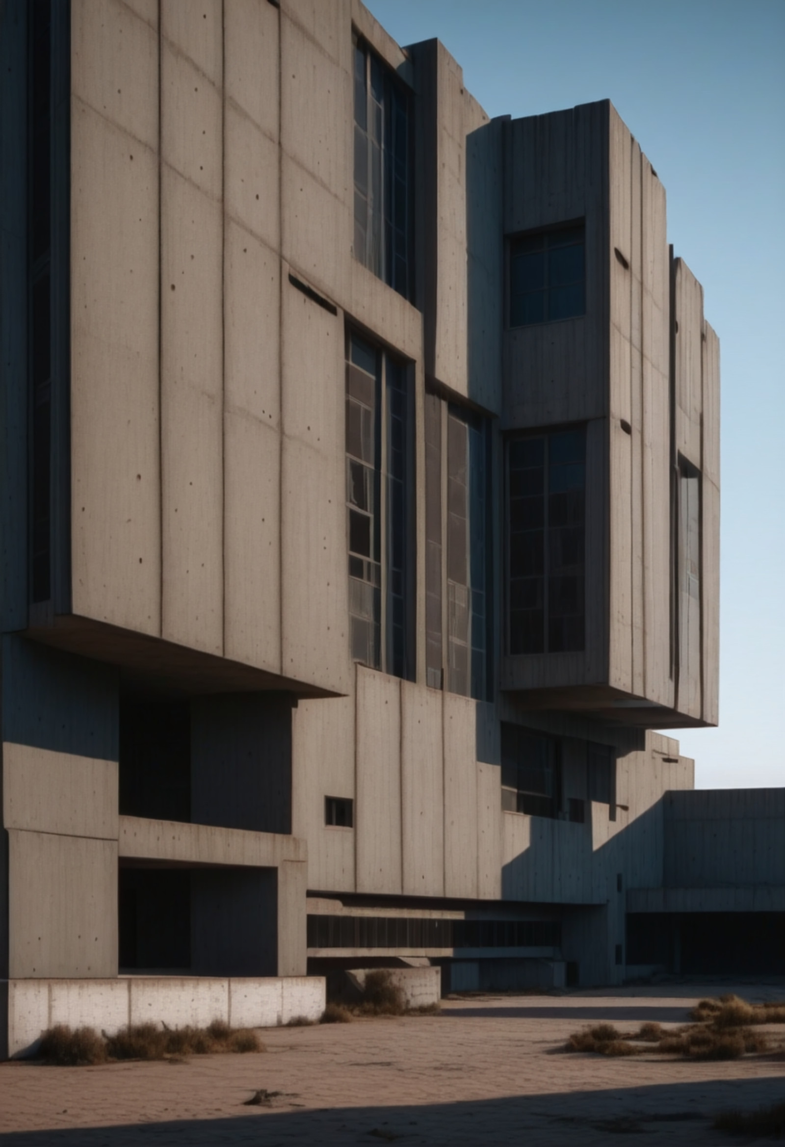 BREAK: very awa, aesthetically pleasing, masterpiece, best quality, high contrast, Clean Composition, dynamic lighting, exterior,
BREAK:
<lora:BruDec_(Buildings)_(SDXL)_(AD):1.25> BruDec, architecture, decayed buildings, <lora:BSS_Visual Enhancer Slider:1>, <lora:Dramatic Lighting Slider:0.4>, <lora:AddMicroDetails_Illustrious:0.6> addmicrodetails,
n'ei, chiaroscuro, very awe, aesthetically pleasing, masterpiece, best quality, absurd details, dutch angle, wide shot,
((
brutalist architecture, no humans, dirty concrete, cracks, concrete, building, large building,
)),
BREAK: lazypos,