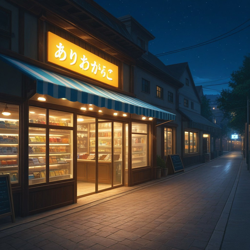 night, no humans, landscape, 8K UHD, shop, street