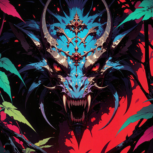 mysterious and primordial scenery on a distant world, famous artwork inspired by johan christian dahl and thomas baxa and lars grant-west and guweiz, detailed glowing eyes, dark background, famous for its silky shiny fur is the inscrutable and confounding predator known as "cautious pondgrumbler", it is a jungle-dwelling abomination, its gozzleduzzled expressive eyes are gleaming with intelligence as it plonders for the perfect moment to pounce while hiding in the parlyfumed shadows of the primordial planet "guggendirly ix", creature focus, very aesthetic, extremely detailed, ultra high resolution, 8k, 4k, harmonising colors, peacock blue and bordeaux red and obsidian black and royal purple and viridian and ivory, ovg, painting, g0thicl1nes, aidmamj6.1, <lora:midjourney_61-v0.5-flux-by_aidma:0.4> <lora:style-gothic_oil_painting-flux-by_freckledvixon:0.84> <lora:style-mythic_fantasy-gothic_lines-flux-by_velvets:0.72>