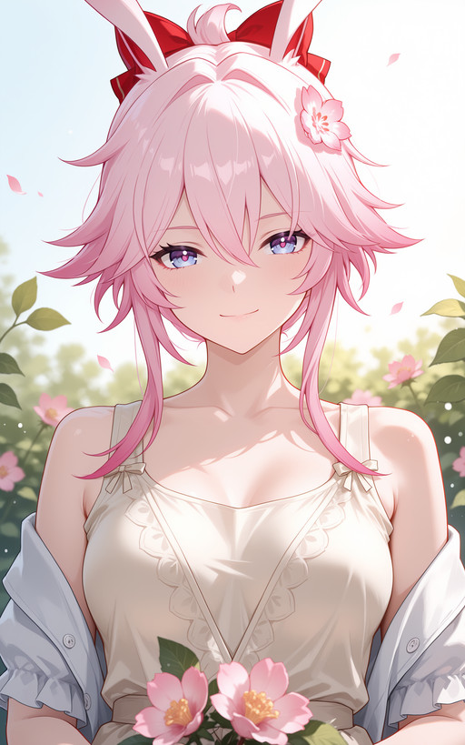 embedding:lazypos,masterpiece,highres,colorful,//////,
feiying_honkai_star_rail,(alternate_costume:1.2),1girl,short hair,solo,medium breasts,bunny_ears,frilled,beige_dress,short_sleeves,bare shoulders,looking_at_viewer,(portrait:1.2),depth of field,solo_focus,smile,whimsical details,storybook aesthetic,delicate line art,blurry foreground,pastel colors,plant,flower,bouquet,flower_bloom,(((ink))), ((watercolor)),(watercolor_(medium):1.2),fantasy,