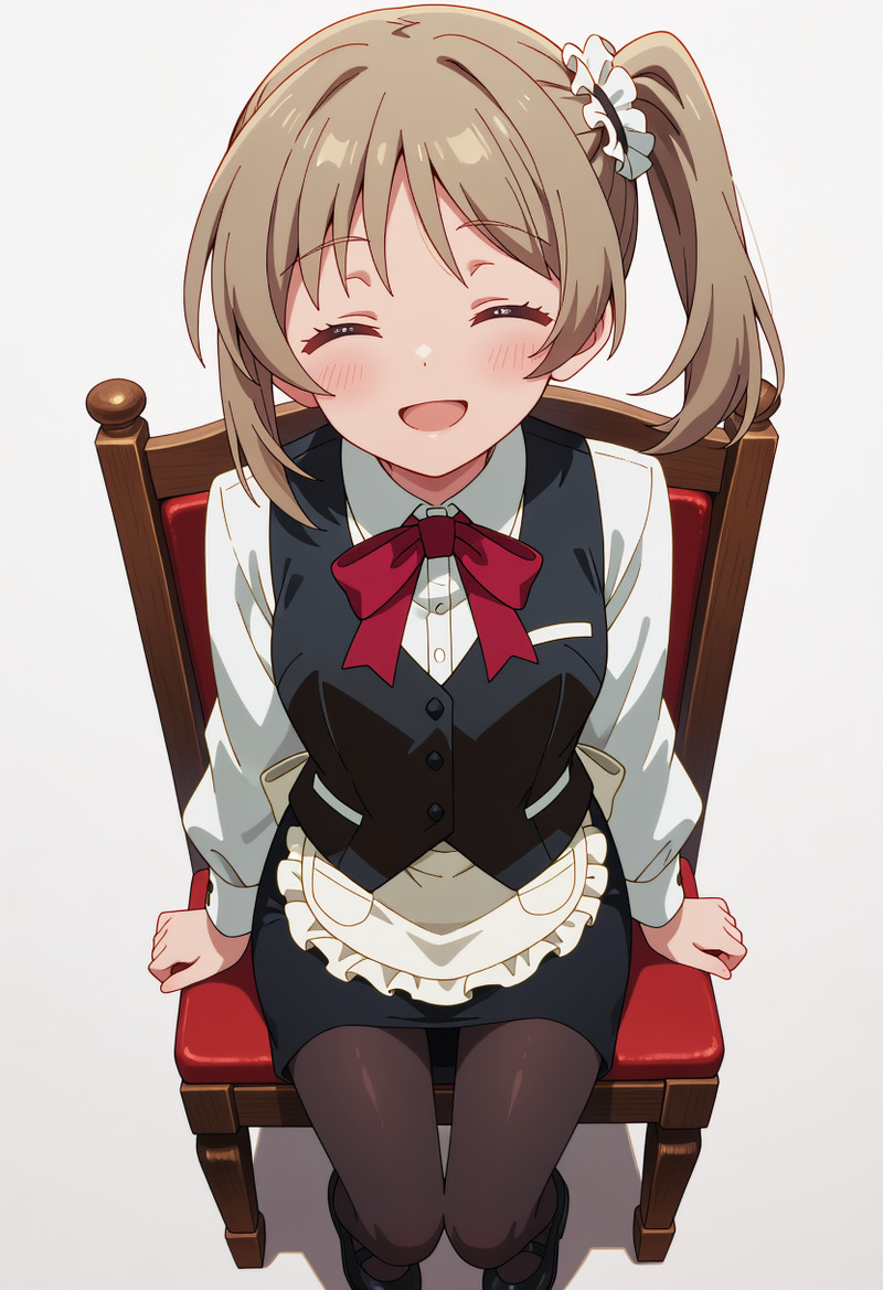 masterpiece, best quality, score_7, highres, absurdres, Eyes closed, face flushed with happiness, soft smile, 