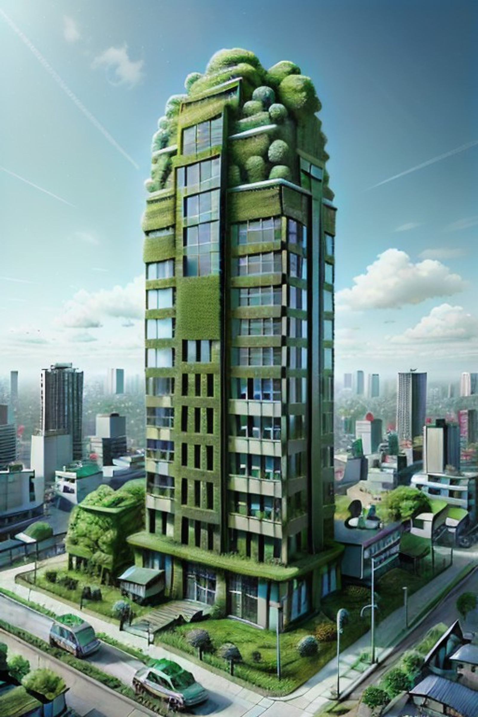 Ultra detailed, ultra realistic, masterpiece, award winning grassified Tokyo where skyscrapers transmute verdant topiary ziggurats, window grids mossy stomatal breathing pores, pedestrian crossings living turf vein networks pulsing commuter chlorophyll, hyper-realistic blade directionality mapping wind shear architecture, cherry blossom branches rendered pampas grass plume fountains, vending machines lichen-encrusted fungal spore dispensaries, 8K verdant dystopia celebrating urban photosynthesis supremacy.