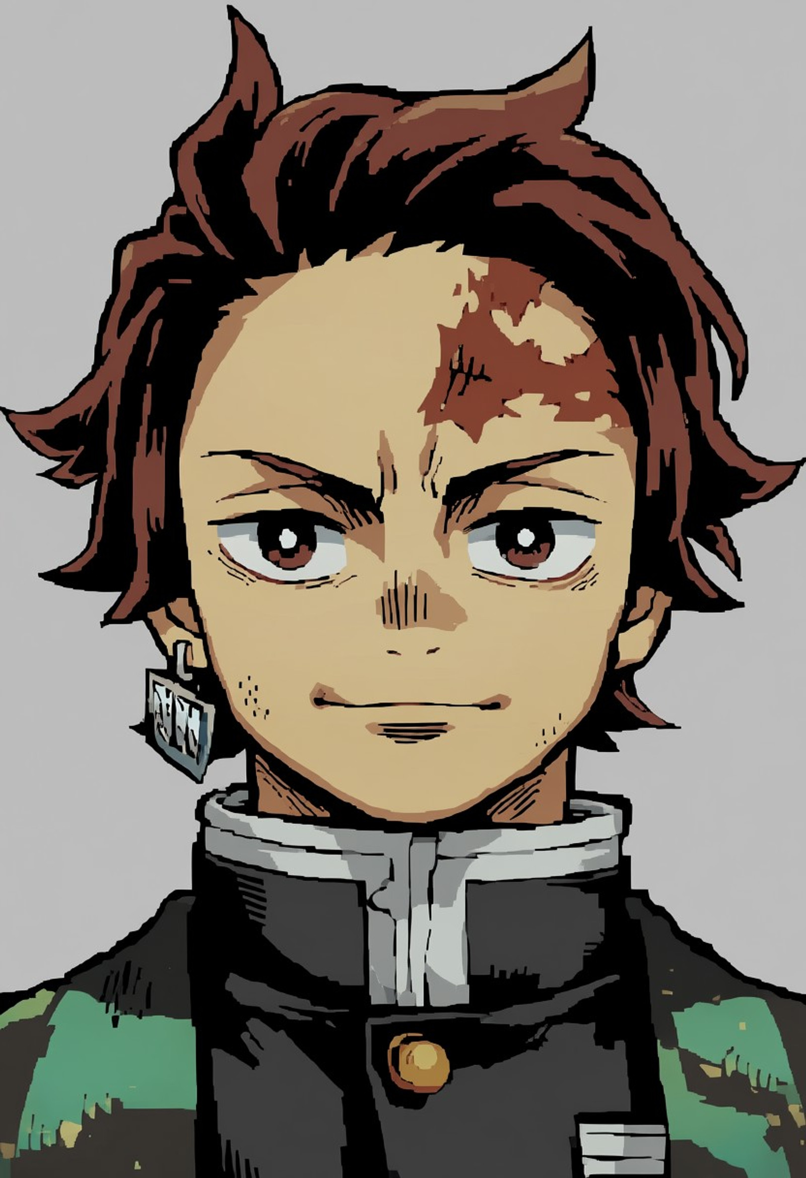 masterpiece, best quality,
tanjiro,
a male boy, portrait, smile