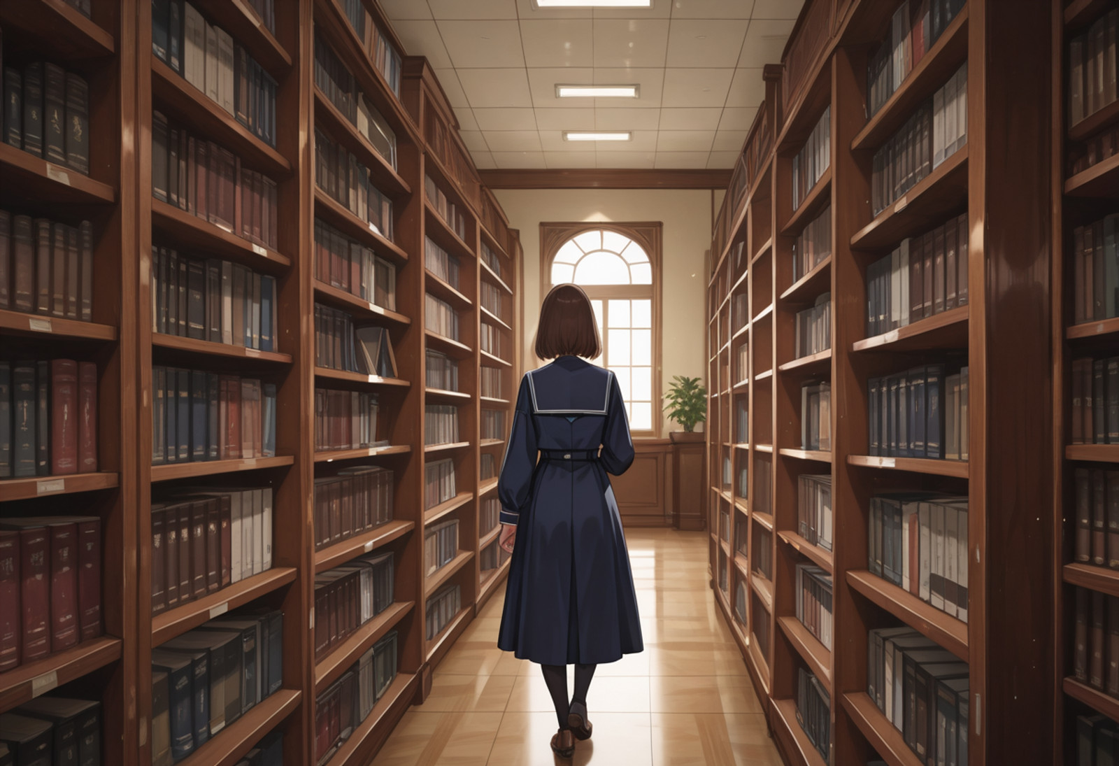 best quality,(SFW),source_anime,(indoor,library)