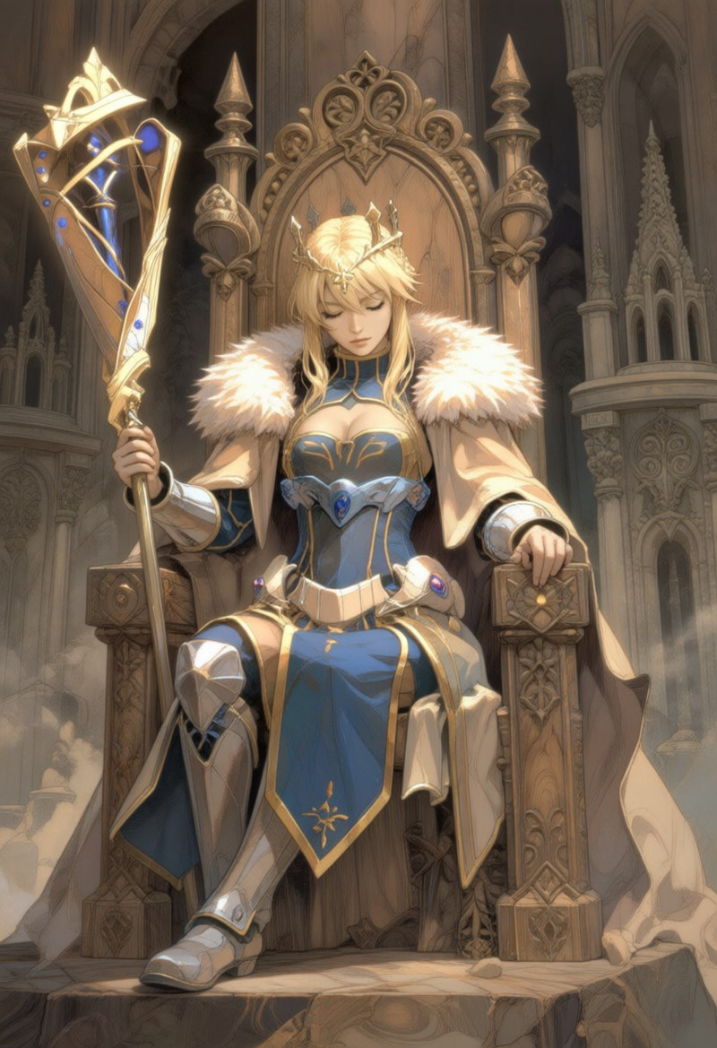@mtgbuns,, ink painting, abstract \(theme\), blending,  brash and ink, flowing brash stroke, Artoria Pendragon