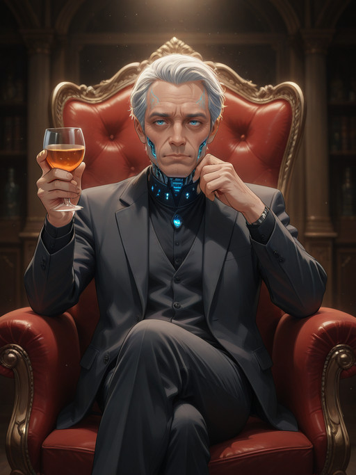 score_9, score_8_up, score_7_up, BREAK, soft lighting, 1 man, Director Horne, sitting, crossed legs, holding glass with amber liquid and ice,   <lora:training_4798669-20260406225649291:1>