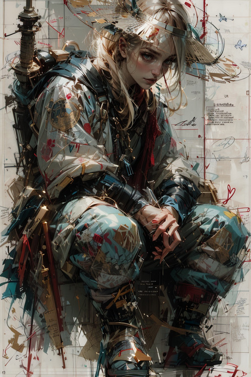 1girl, <lora:artisandraftstyle-v3rsefx-v1:1> adstyle, sketch, scenery, white background, english text, signature,