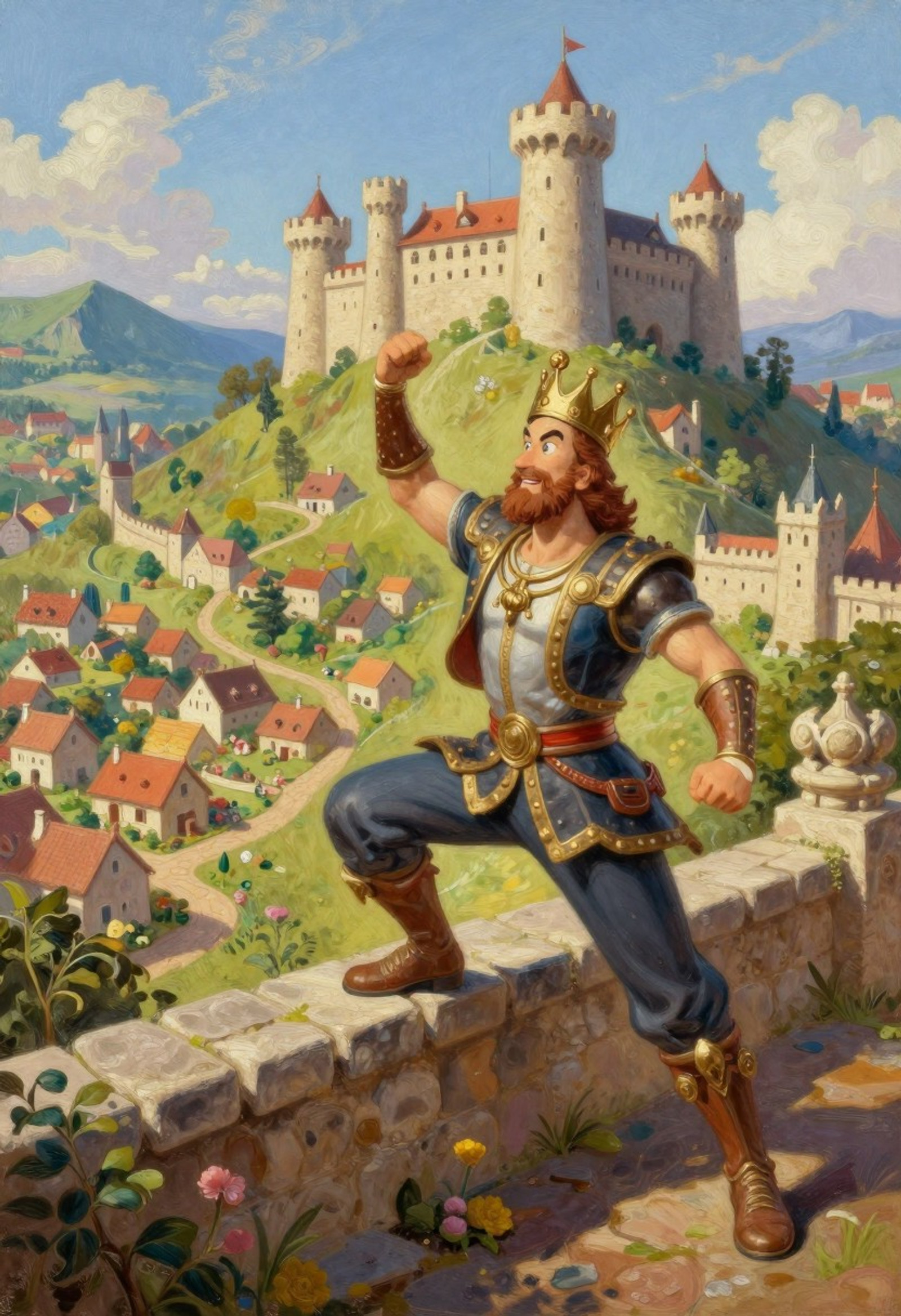 Masterpiece, ultra-detailed. An epic oil painting, masterpiece

embedding:lazypos, (masterwork), masterpiece, best quality, detailed, (depth of field), high detail, best quality, very aesthetic, (dynamic pose:1.2), (dynamic angle), cinematic composition, (kingdom:1.2), wall, (top view1.1), (village:1.2), (landscape:1.1), hill, (castle:1.2)


Bright, colorful, detailed, cartoon style, dynamic lighting, playful and imaginative atmosphere. DB4RZ, DB4RZ style painting, 8k resolution, highly detailed