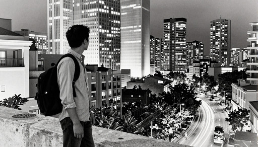 abstract, beautiful, strange, man, night, city, wonderful