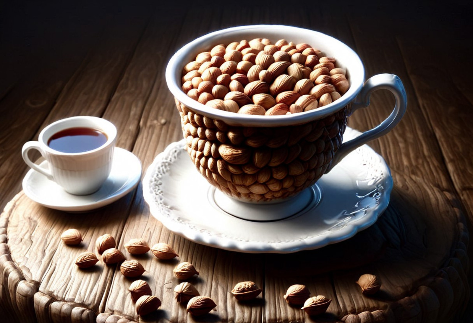 masterpiece, best quality, absurdres, ultra-detailed, photorealistic, 4k, rating_safe, score_9, score_8, aesthetic,
nutstylesnut:1.3, (T800-1024, Terminator made entirely of walnuts and pecans):1.5 BREAK
(sitting daintily at a tiny, ornate porcelain tea table:1.2), (holding an impossibly small teacup with one metal-nut finger):1.3 BREAK
(body showing intricate, crunchy textures of mixed nuts:1.4), (glowing red optic sensors made of candied cherries):1.3 BREAK
(elegant Victorian tea room, mismatched floral wallpaper:1.2), (doily tablecloth with a spilled sugar cube):1.3 BREAK
(soft, warm lamplight casting long shadows:1.2), (wide shot capturing the absurdity):1.3 BREAK
aesthetic, hilariously out of place cyborg:1.2
<strong>Additional LORA recommendation</strong></p>