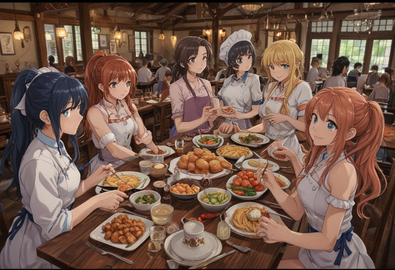 (Perfect beautiful lunch break (0.9))score_9, score_8_up, score_7_up, score_6_up, Masterpiece, source_anime sc