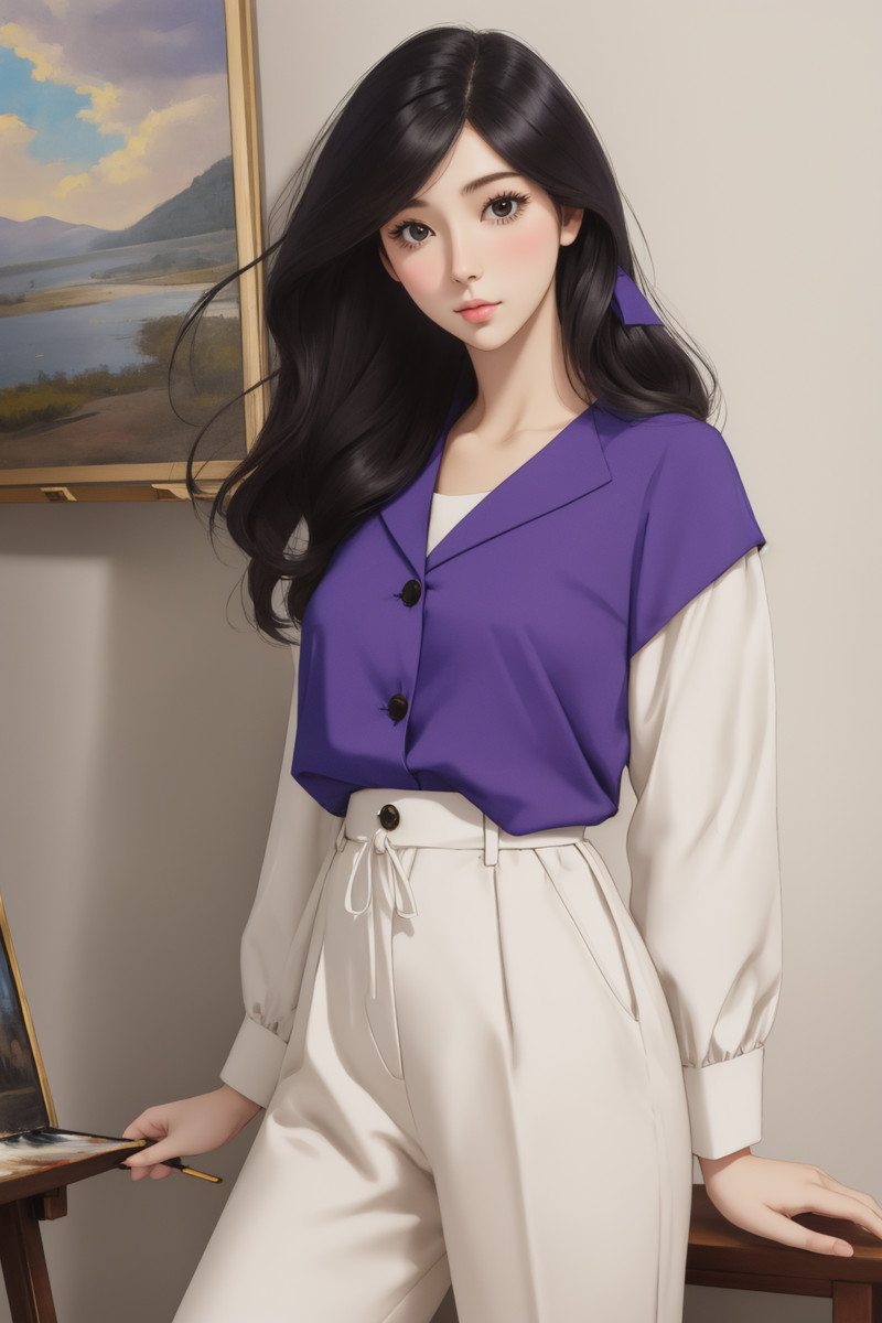 1girl, <lora:kara_no_shojo:0.8>, [ (portrait art by Vittorio Matteo Corcos:0.7) | Theodore Rousseau], realism 