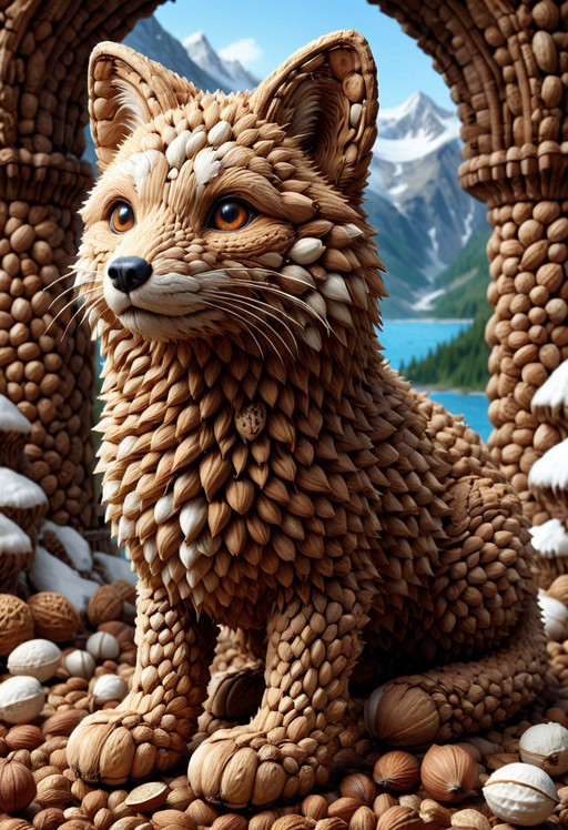 <lora:NutsNutsStyleXL:0.8> <lora:Challenge_Winnifier_2025-05_SDXL:0.46> <lora:extremely_detailed_Slider_notrigger_SDXL:0.54321> (natural, variety:1.1), (arctic fox made of nuts:very-strong-prompt), elaborate, nutstylesnut, (ultra realistic:1), (masterpiece:1.1), best quality, (intricate, extremely detailed:1.2), detailed background, masterpiece, sharp focus, safe_pos