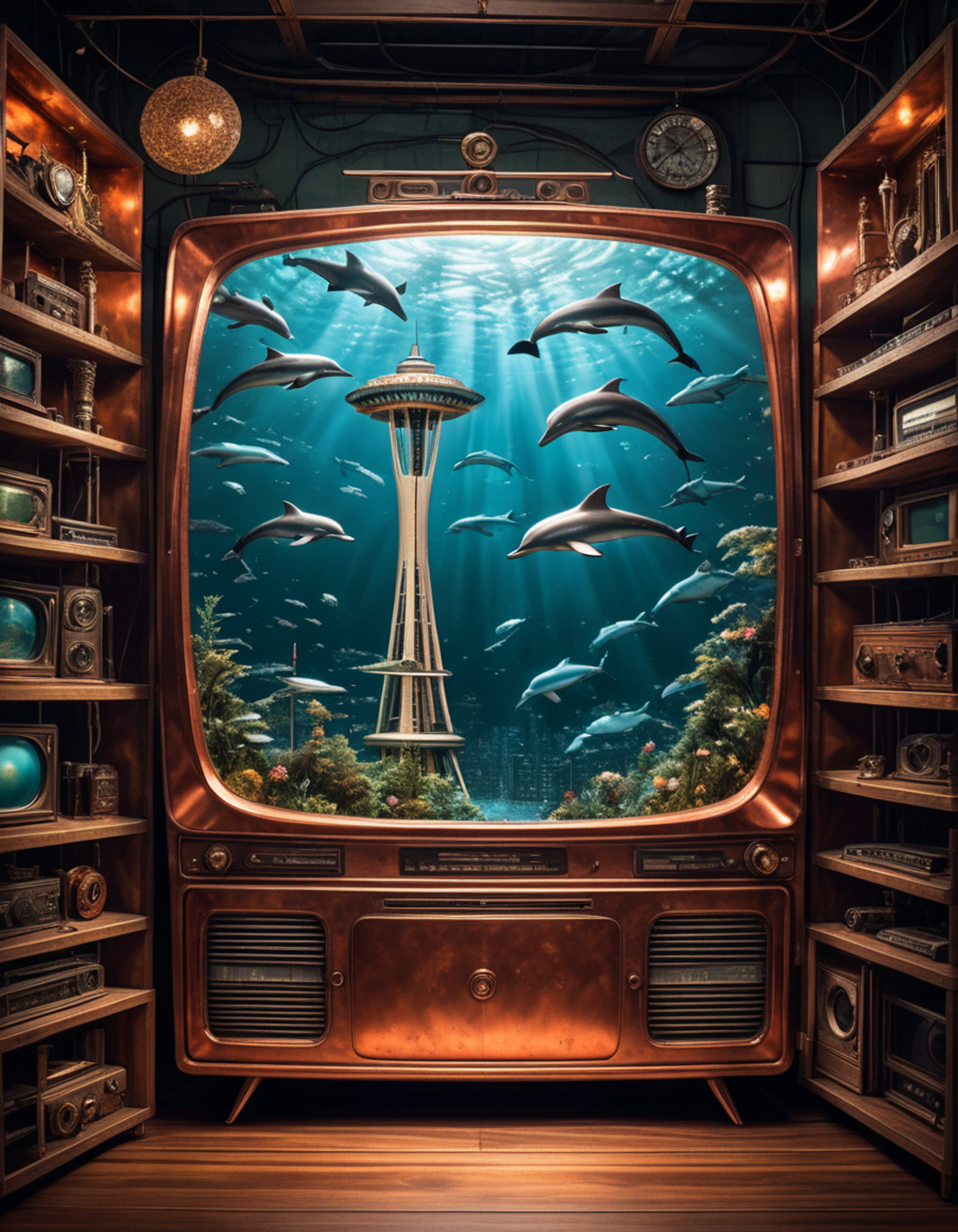, made of copper, dull copper, inside an old Television
lazypos,   <lora:add-detail-xl:0.85>    <lora:MadeOfCopper01_CE_SDXL:1> The Space Needle, with flying dolphins