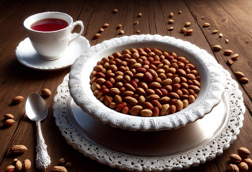 masterpiece, best quality, absurdres, ultra-detailed, photorealistic, 4k, rating_safe, score_9, score_8, aesthetic,
nutstylesnut:1.3, (T-800 Terminator made entirely of walnuts and pecans):1.5 BREAK
(sitting daintily at a tiny, ornate porcelain tea table:1.2), (holding an impossibly small teacup with one metal-nut finger):1.3 BREAK
(body showing intricate, crunchy textures of mixed nuts:1.4), (glowing red optic sensors made of candied cherries):1.3 BREAK
(elegant Victorian tea room, mismatched floral wallpaper:1.2), (doily tablecloth with a spilled sugar cube):1.3 BREAK
(soft, warm lamplight casting long shadows:1.2), (wide shot capturing the absurdity):1.3 BREAK
aesthetic, hilariously out of place cyborg:1.2
<strong>Additional LORA recommendation</strong></p>