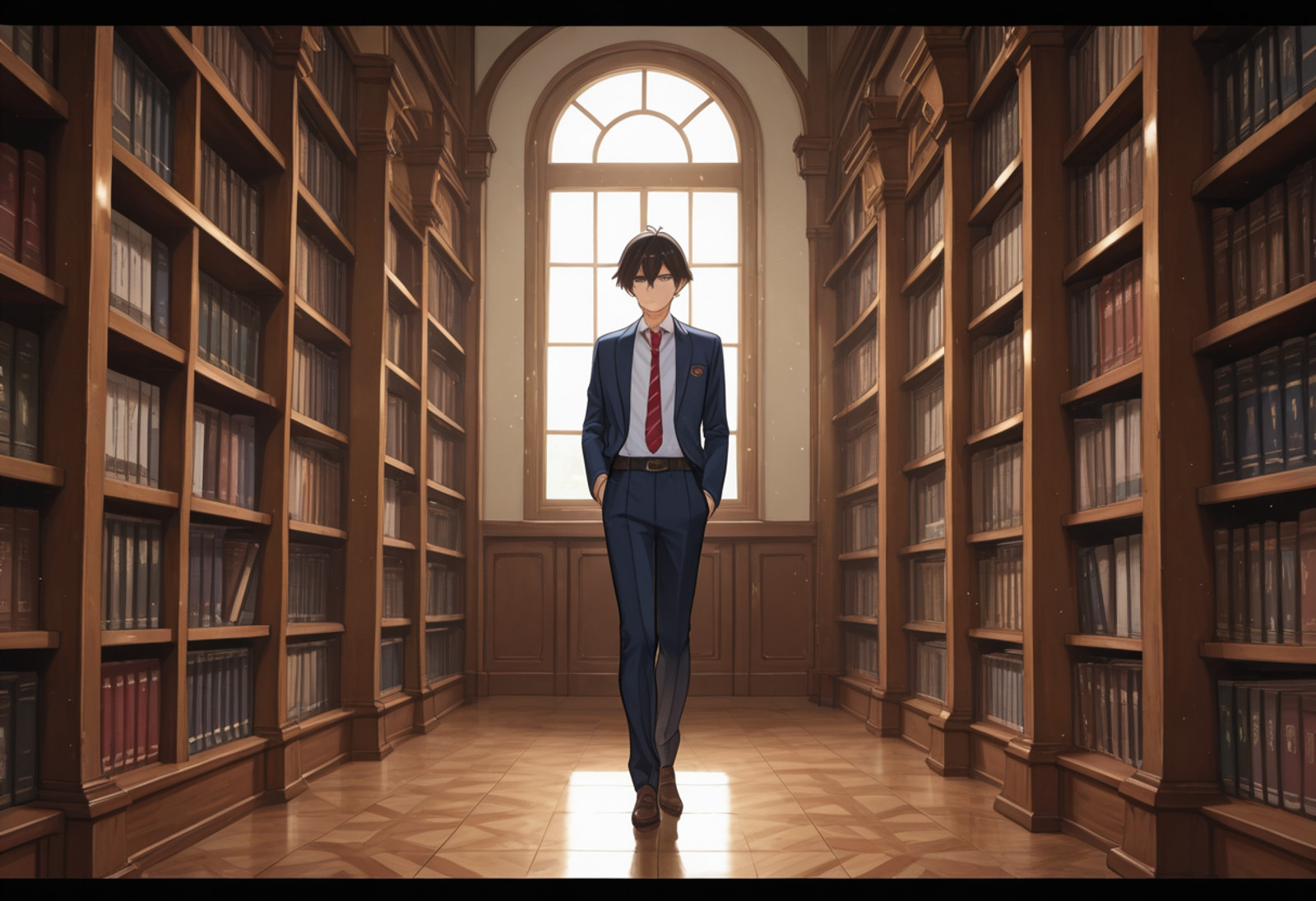best quality,(SFW),source_anime,(indoor,library)