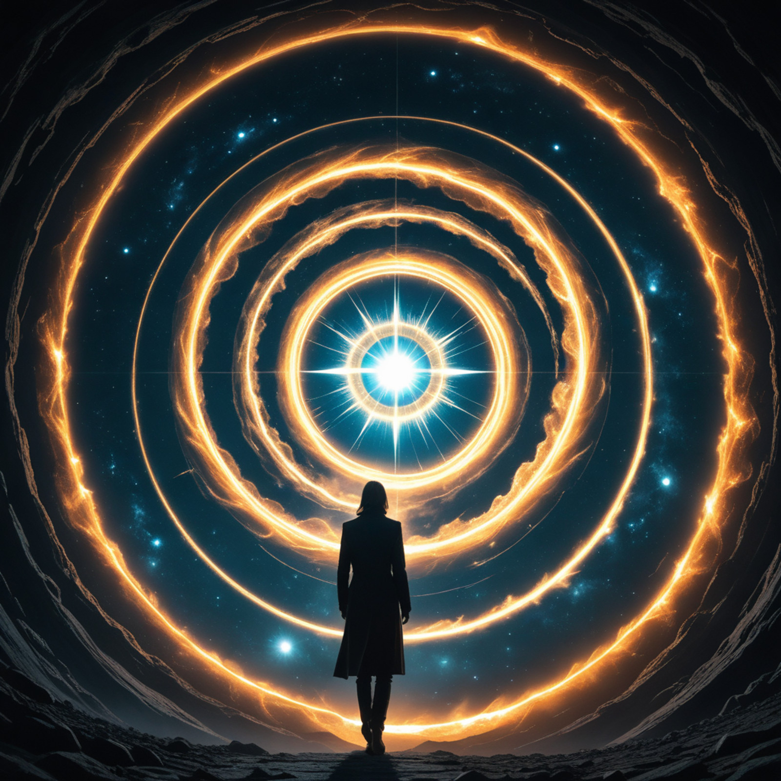 masterpiece, best quality, highly detailed, intricate, photorealistic, sharp focus, 8k,
Closeup of a Time traveler with a futuristic outfit, glowing timepiece, in a swirling vortex of time.