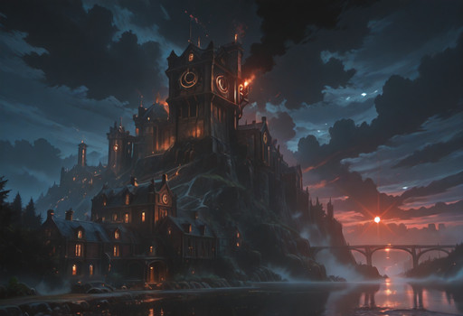 BREAK: very awa, aesthetically pleasing, masterpiece, best quality, high contrast, Clean Composition, dynamic lighting, exterior, vivid colors, photographic realism, dark picture, 
rooftop view, atmospheric haze, smog, fog, nature, dreary, gritty, night, overcast, 
BREAK:
<lora:DisBac_(Background)_(Illustrious)_(AD):1.25> DisBac, steampunk, city,  <lora:BSS_Visual Enhancer Slider:0.85>, <lora:Dramatic Lighting Slider:4>, <lora:AddMicroDetails_Illustrious:0.6> addmicrodetails, <lora:Modern_anime_render:0.15>,
n'ei, chiaroscuro, very awe, aesthetically pleasing, masterpiece, best quality, absurd details, dutch angle, wide shot, no humans,
river, sea, brick buildings, industry, steampunk style buildings, city, dramatic landscape, 
BREAK: lazypos,