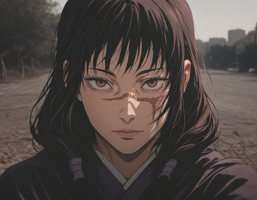 1girl, looking at viewer,
iori utahime, jujutsu kaisen, scar on face, official style, 
depth of field, blurry foreground, blurry, masterpiece, best quality, very aesthetic, newest, absurdres, detailed background, photo background,
