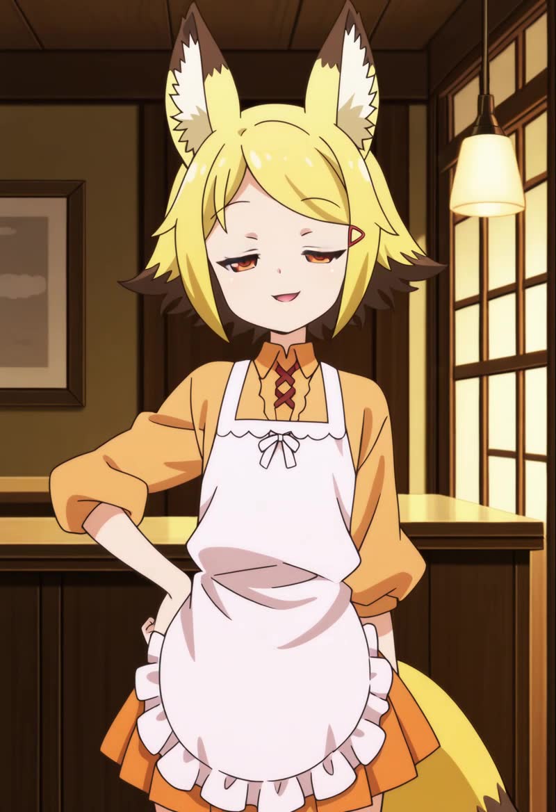 visual novel tachi-e character sprite, front-facing, centered, static pose, already in idle loop state, no int